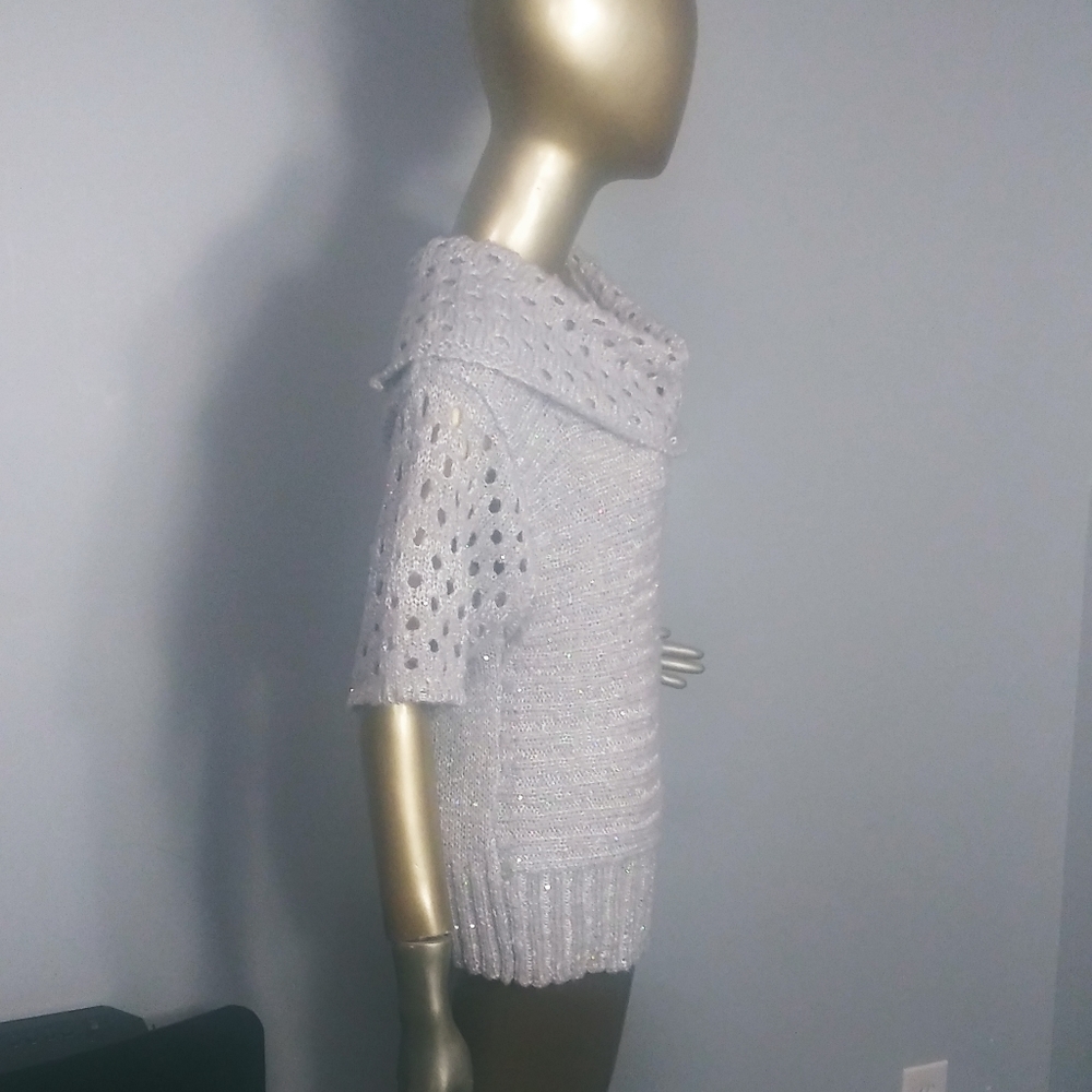 Roz & Ali Sparkly Wide Turtleneck Sweater - image 7